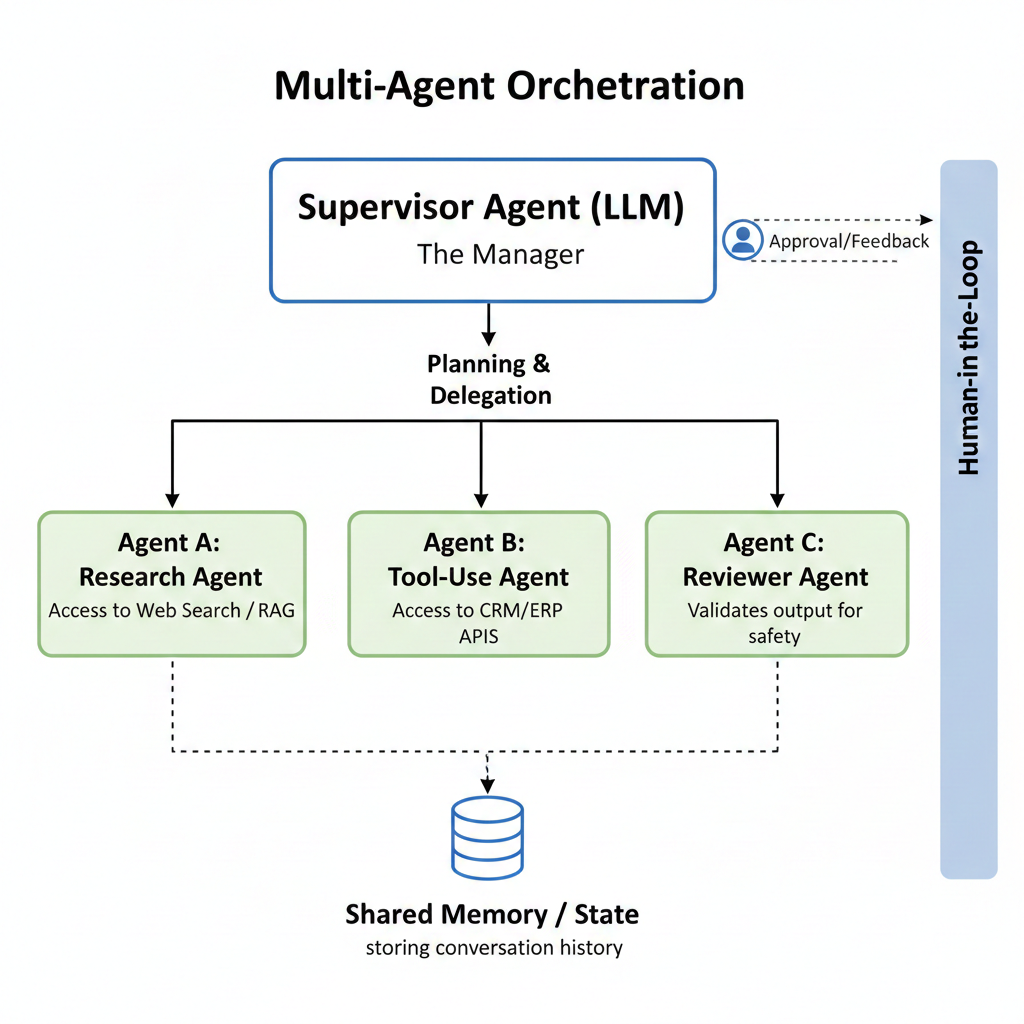 Diagram of Multi-Agent System.